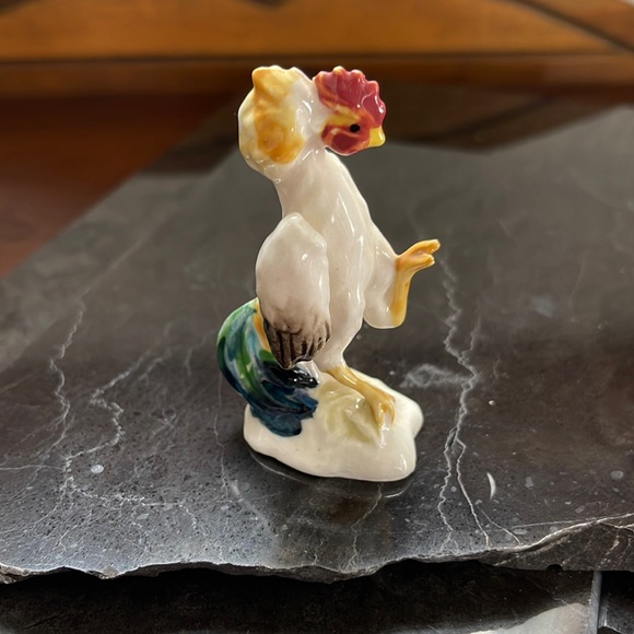 Vintage Miniature Ceramic Rooster Figurine - Picture 8 of 10
